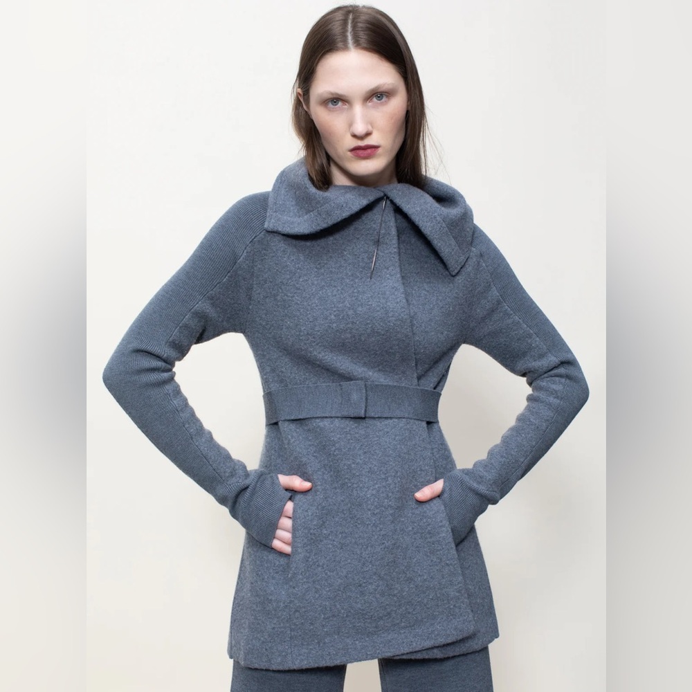 NFP Boiled Wool Belted Jacket w/ Back Pleats + Second belt
